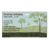 Carte De Visite Magnétique Paysage d'art populaire | Champs et arbres (devant)