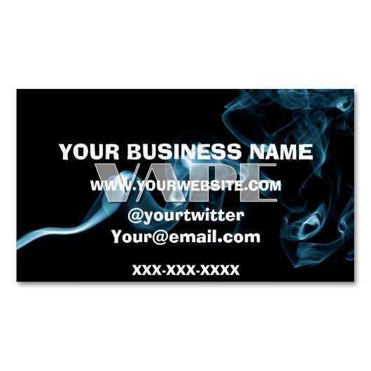 Carte De Visite Magnétique Paysage de Vape de fumée de turquoise (devant)