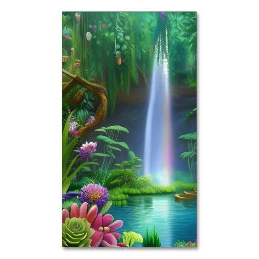 Carte De Visite Magnétique Paysage poli très rendu Vue complète (devant Vertical)