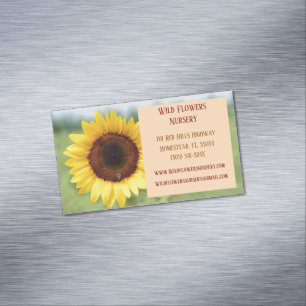 Carte De Visite Magnétique Pêche jardinier Landscaper fleuriste tournesol