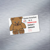 Carte De Visite Magnétique Pédiatre - tedy et stéthoscope (In Situ)