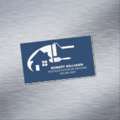 Carte De Visite Magnétique Peintre de maison professionnel bleu (In Situ)