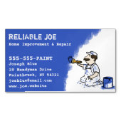 Carte De Visite Magnétique Peintre Peinture Bleue Peinture | Handyman (devant)