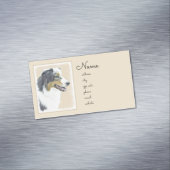 Carte De Visite Magnétique Peinture de berger australien - Art original de ch (In Situ)