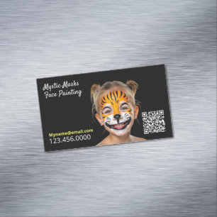 Carte De Visite Magnétique Peinture faciale QR