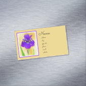 Carte De Visite Magnétique Peinture Iris à pois pourpre - Chien original mign (In Situ)