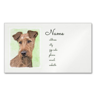 Carte De Visite Magnétique Peinture Irlandaise Terrier - Cute Original Chien 