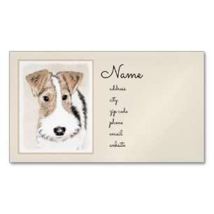Carte De Visite Magnétique Peinture Terrier de Renard de fil - Cute Original