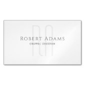 Carte De Visite Magnétique Perle et gris de qualité professionnelle (devant)