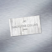 Carte De Visite Magnétique Personnaliser Simple Professional bois grain (In Situ)