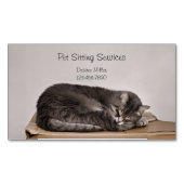 Carte De Visite Magnétique Pet Sitting Services Cat Grooming Dog Walking (devant)