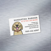Carte De Visite Magnétique Petit chien animal de compagnie assis soin animal  (In Situ)