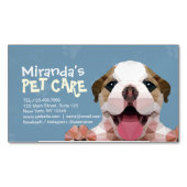 Carte De Visite Magnétique Petit Pog Chien Soins pour animaux de compagnie Gr (devant)