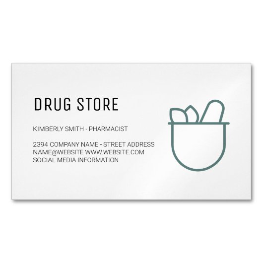 Carte De Visite Magnétique Pharmacien | Médecine (devant)