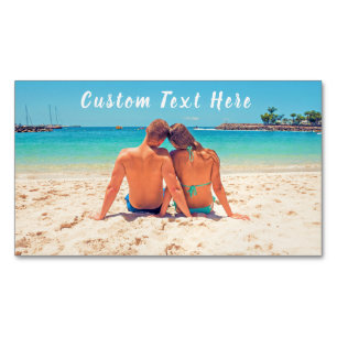 Carte De Visite Magnétique Photo et texte personnalisés - Votre propre desig