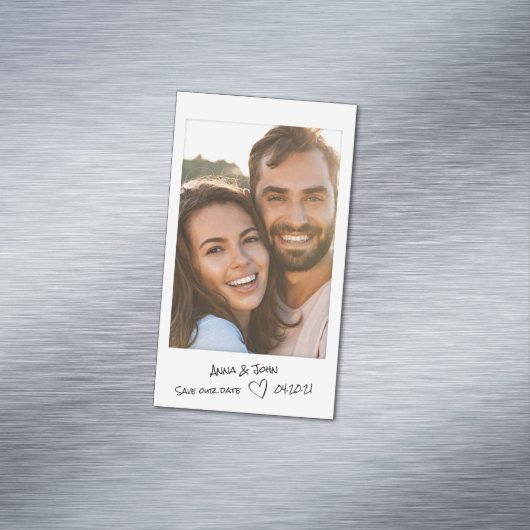 Carte De Visite Magnétique Photo instantanée avec notes manuscrites Enregistr (In Situ)