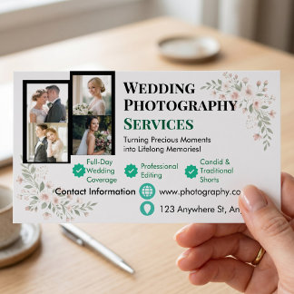 Carte De Visite Magnétique Photographe de portrait de couple personnalisable