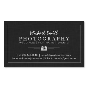 Carte De Visite Magnétique Photographie Mariage Portrait élégant Embossé Look
