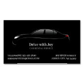 Carte De Visite Magnétique Pilote de location de voitures (devant)