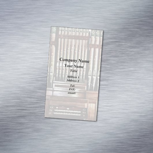 Carte De Visite Magnétique Pipe organe (In Situ)