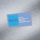 Carte De Visite Magnétique Piscine bleu couleur flottante (In Situ)