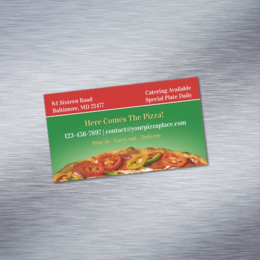 Carte De Visite Magnétique Pizza (In Situ)