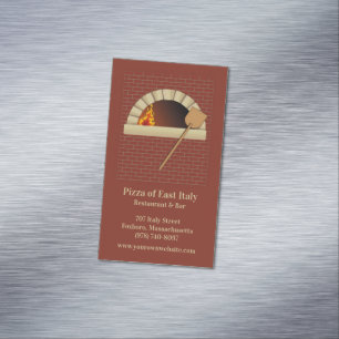 Carte De Visite Magnétique Pizza de boulangerie en brique