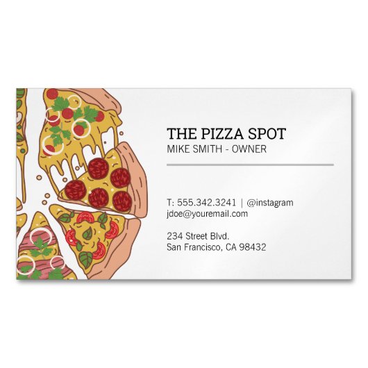 Carte De Visite Magnétique Pizza Shop (devant)