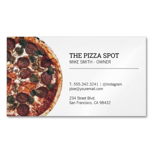 Carte De Visite Magnétique Pizza Shop (devant)