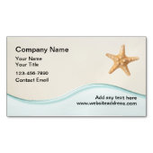 Carte De Visite Magnétique Plage Tropical Thème Immobilier (devant)