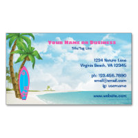 Plage tropicale surf et palmiers