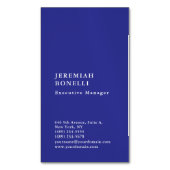 Carte De Visite Magnétique Plaine moderne épurée bleu profond (devant Vertical)