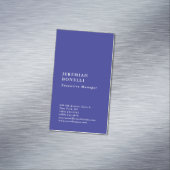 Carte De Visite Magnétique Plaine moderne épurée bleu profond (In Situ)