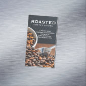 Carte De Visite Magnétique Plat de haricots de café (In Situ)