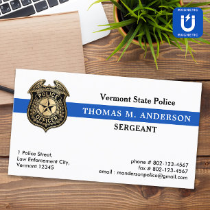 Carte De Visite Magnétique Police Application Custom Logo Badge Officier de p
