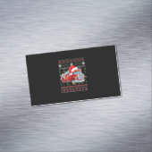 Carte De Visite Magnétique Pompier Pompier Noël mignon garçon Santa Hat (In Situ)