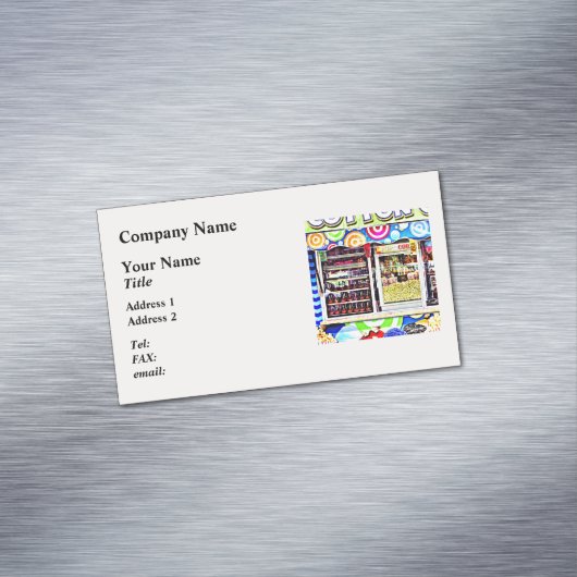 Carte De Visite Magnétique Pop-corn et Candy Apples (In Situ)
