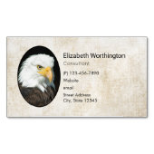 Carte De Visite Magnétique Portrait Majestic Bald Eagle (devant)