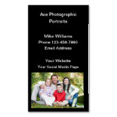 Carte De Visite Magnétique Portrait Photographe vertical (devant Vertical)