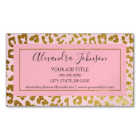 Poster de animal Leopard rose et or
