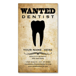 Carte De Visite Magnétique Poster Recherché pour dentiste