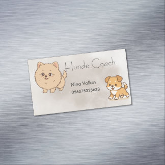 Carte de visite magnétique pour dresseur de chiens