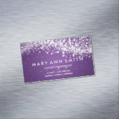 Carte De Visite Magnétique Pourpre de scintillement argenté professionnel (In Situ)