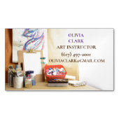 Carte De Visite Magnétique Professeur d'art Enseignant Cours d'art Tuteur (devant)