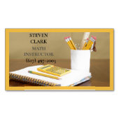 Carte De Visite Magnétique Professeur de mathématiques/Mathématicien/retour à (devant)