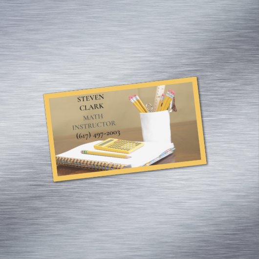 Carte De Visite Magnétique Professeur de mathématiques/Mathématicien/retour à (In Situ)