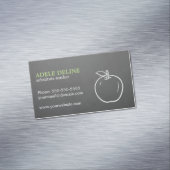Carte De Visite Magnétique Professeur gris d'Apple de texture fraîche (In Situ)