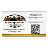 Carte De Visite Magnétique Professional Heavy Equipment Construction Company  (devant)