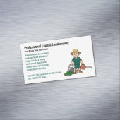 Carte De Visite Magnétique Professional Lawn Care Landscaping Service (In Situ)