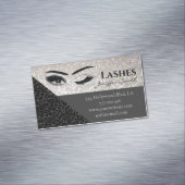 Carte De Visite Magnétique Professionnel chic léopard glittery lashes maquill (In Situ)